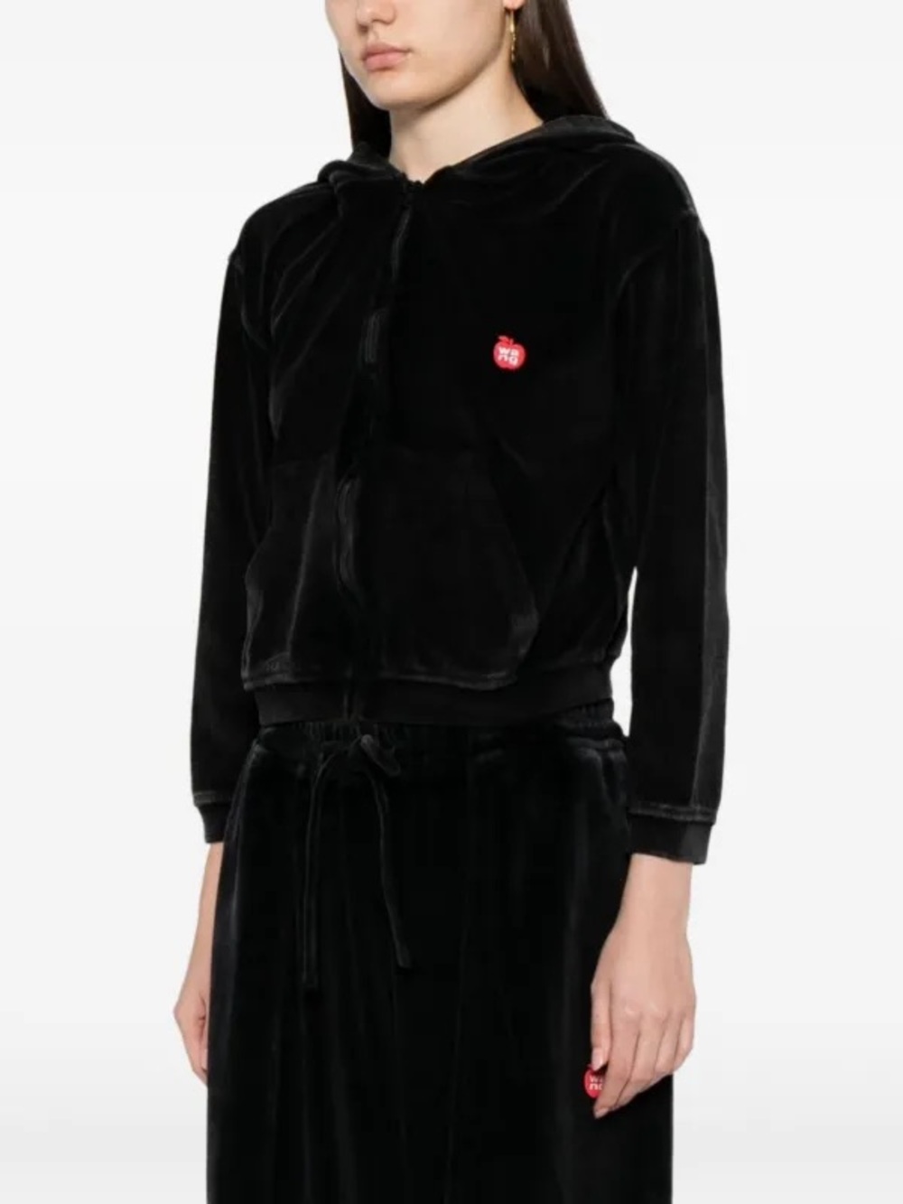 alexanderwang.t black zip-up hoodie size XS